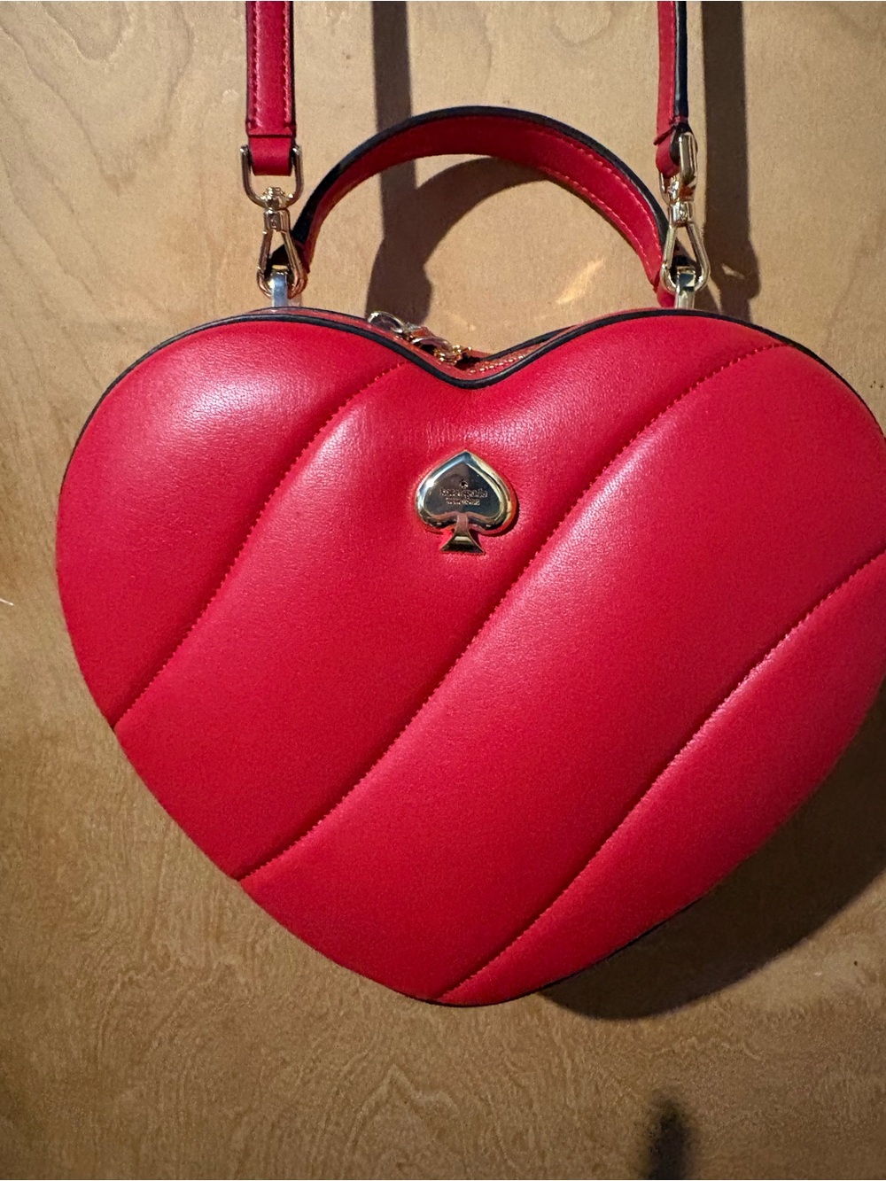 kate spade Red Quilted Heart Love ❤️ Shack Crossbody. NWT